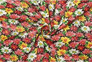 Bavlněné plátno - Květinový vzor chryzantéma