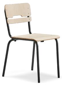 AJ Produkty Školní židle SCIENTIA, sedák 390x390 mm, výška 460 mm, antracitová/bříza