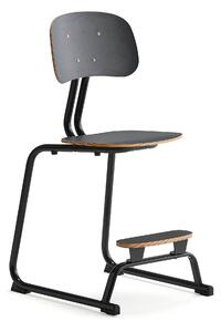 AJ Produkty Školní židle YNGVE, ližinová podnož, výška 520 mm, antracitově šedá