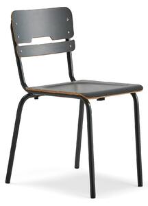 AJ Produkty Školní židle SCIENTIA, sedák 390x390 mm, výška 460 mm, antracitová/antracitová