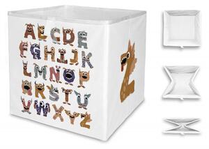 Úložná krabice monster abeceda, 32x32cm