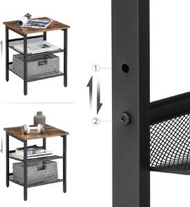VASAGLE Odkládací stolek Industry - 40x40x50 cm - set 2 ks