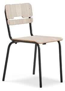 AJ Produkty Školní židle SCIENTIA, sedák 390x390 mm, výška 460 mm, antracitová/jasan
