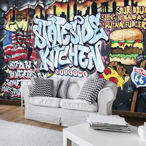 Fototapeta - Nejlepší Burger - Graffiti (254x184 cm)