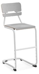 AJ Produkty Školní židle LEGERE I, výška 650 mm, bílá, šedá