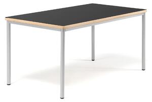 AJ Produkty Stůl BURÅS, 1520x800, černá, stříbrná