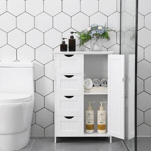VASAGLE Koupelnová skříňka - bílá - 55x30x81 cm