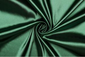 Satén elastický - Lahvově zelená
