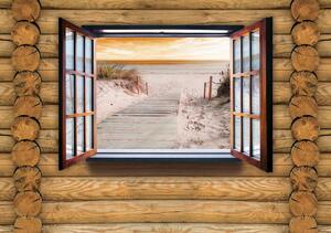 Fototapeta - Pohled na pláž (254x184 cm)