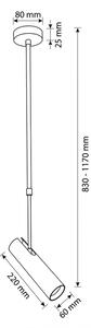 Brilagi - Lustr na tyči SELE 1xGU10/30W/230V černá