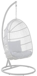 J-line Bílé závěsné křeslo Oval