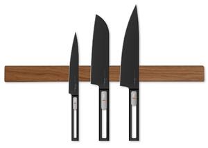 Wook | dřevěná magnetická lišta na nože - dub přírodní montáž: montáž na zeď, velikost: 25 x 4 x 2 cm (4 nože)