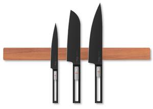 Wook | dřevěná magnetická lišta na nože - švestka montáž: montáž na zeď, velikost: 25 x 4 x 2 cm (4 nože)