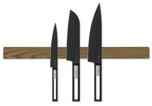 Wook | dřevěná magnetická lišta na nože - jilm montáž: montáž na sklo/zeď, velikost: 50 x 4 x 2 cm (9 nožů)