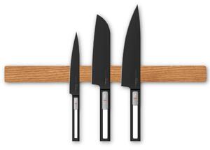 Wook | dřevěná magnetická lišta na nože - třešeň montáž: montáž na zeď, velikost: 30 x 4 x 2 cm (5 nožů)