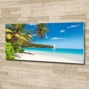 Foto obraz sklo tvrzené Tropická pláž osh-148078888