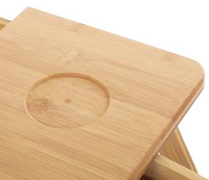 SONGMICS Bambusový stolek na notebook - přírodní - 55x35x29 cm