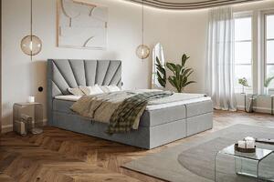 Čalouněná kontinentální postel Fonso 160x200 cm Barva: Růžová - Jasmine 61