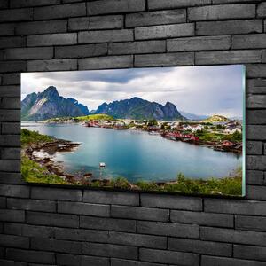 Moderní skleněný obraz z fotografie Lofoty v Norsku osh-151856257