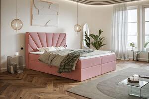 Čalouněná kontinentální postel Fonso 160x200 cm Barva: Šedá - Jasmine 90