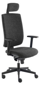Kancelářská židle Keny Šéf, šedá/černá