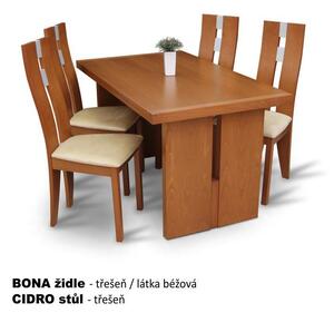 Dřevěná židle v jednoduchém moderním provedení hnědá BONA