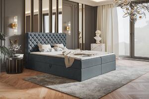 Velká luxusní postel Honey 160x200 cm Barva: Šedá - Jasmine 90