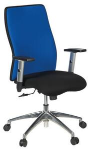 Kancelářská židle Manutan Penelope Tex, černá/modrá