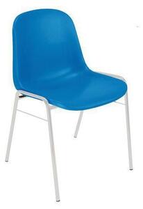 Plastová jídelní židle Manutan Shell, modrá