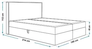 Čalouněná postel boxspring Christo 180x200 cm Barva: Vlastní výběr - Cena na dotaz