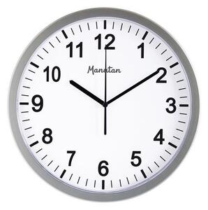 Analogové hodiny RS3 Manutan, autonomní DCF, průměr 30 cm, černé