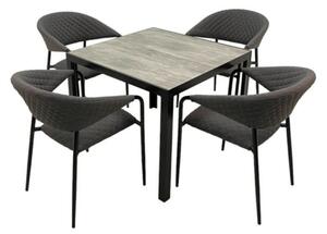 Doppler BERGAMO MELIA LIKA-TEX® zahradní sedací souprava 4+1 antracit