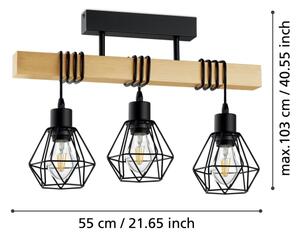 Eglo 44074 - Přisazený lustr TOWNSHEND 3xE27/60W/230V