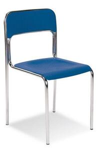 Nowy Styl Plastová jídelní židle Cortina Chrom, modrá