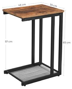 VASAGLE Odkládací stolek Industry - 48x35x65 cm