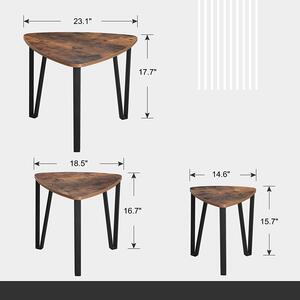 VASAGLE Konferenční stolek Industry - 3 ks