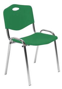 Nowy Styl Plastová jídelní židle ISO Chrom, zelená