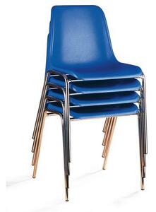Plastová jídelní židle Linda, modrá