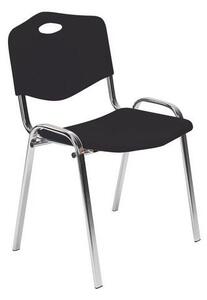 Nowy Styl Plastová jídelní židle ISO Chrom, černá