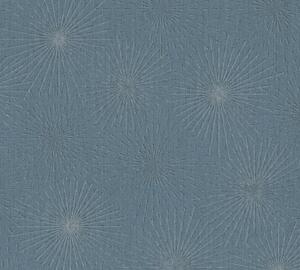 Vliesová tapeta na zeď The BOS 38818-2 | 0,53 x 10,05 m | modrá, metalická | A.S. Création