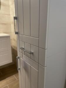 Kingsbath Ossy 185 vysoká závěsná skříňka do koupelny, bílá