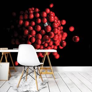 Fototapeta - Shluk - červené lesklé kuličky (152,5x104 cm)