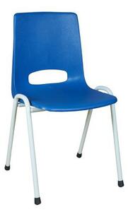 Manutan Plastová jídelní židle Pavlina Grey Light, modrá