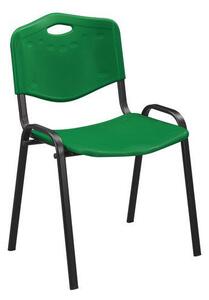 Plastová jídelní židle Manutan ISO, zelená