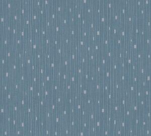 A.S. Création | Vliesová tapeta na zeď THE BOS 38822-2 | 0,53 x 10,05 m | modrá, metalická, šedá