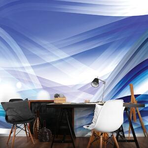 Fototapeta - Modré abstraktní vlny (152,5x104 cm)
