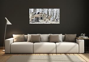 Foto-obraz fotografie na skle Vlci a zima osh-171243935