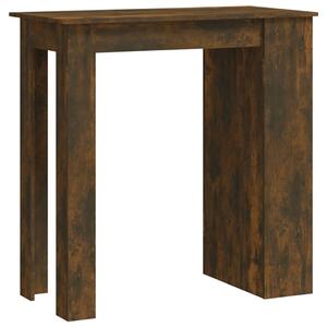 Barový stůl s úložným regálem kouřový dub 102 x 50 x 103,5 cm