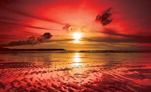 Fototapeta - Červený západ slunce (254x184 cm)