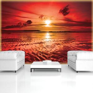 Fototapeta - Červený západ slunce (152,5x104 cm)